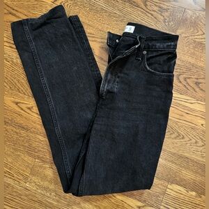 Abercrombie 90’s High Rise Straight Jean in black